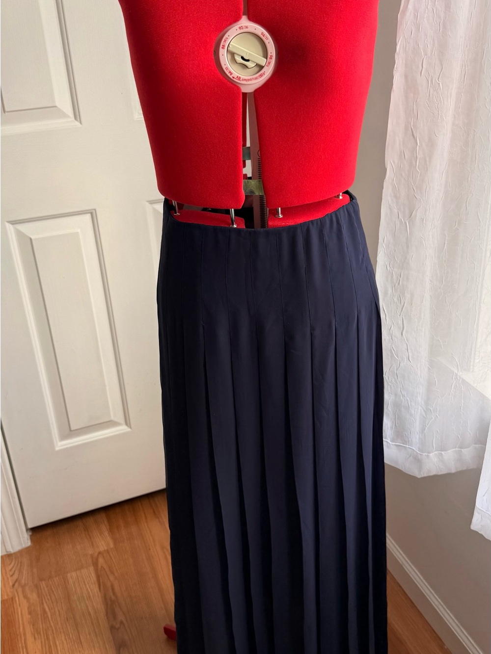 Rugby Ralph Lauren Deep Navy Blue Pleated Maxi Skirt